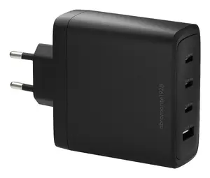 Зарядное устройство d bramante re-charge IT EU W. Charger — 3× USB-C 140W, 1× USB-A, для дома, от сети, чёрное