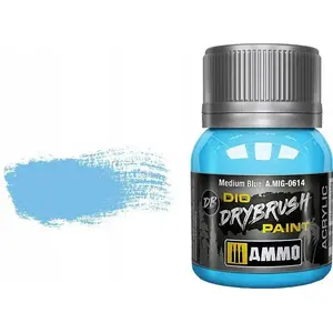 Krāsa VALLEJO Vallejo Ammo DIO Drybrush - Medium Blue (drybrush pigment)