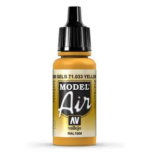 Akrila krāsa pudelītē VALLEJO 71.033 Yellow Ochre 17 ml