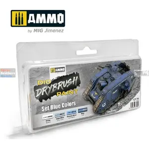 Krāsu komplekts VALLEJO DIO Drybrush - zili toņi (Ammo)
