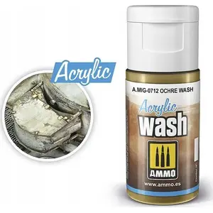 Akrila Wash krāsa VALLEJO Vallejo Ammo Ochre Wash (2018702) mēroga modeļiem un miniātūrām