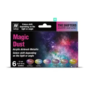 VALLEJO Vallejo Magic Dust metallic pigment bottle 17 ml — Gold/Pearl/Silver/Violet