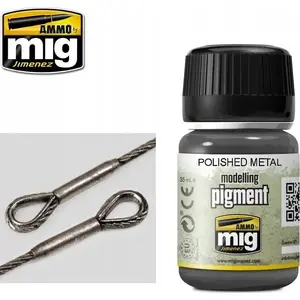 Acrylic Modelling Pigment Vallejo Ammo Polished Metal 35 ml
