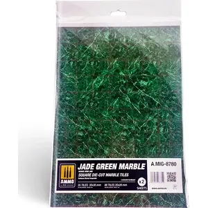 VALLEJO Vallejo Ammo Jade Green Marble — квадратные вырубные мраморные плитки (2) для эффектов