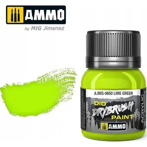Paint - VALLEJO Vallejo Ammo DIO Drybrush Lime Green (2018686)