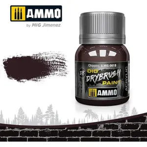 Komplekts VALLEJO Vallejo Ammo: DIO Drybrush - Chipping, sausa otu tehnika skalošanai