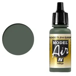 Akrila krāsa VALLEJO Model Air Gunship Green 17 ml flakons