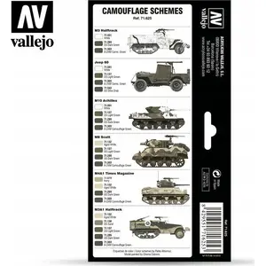 Krāsu komplekts VALLEJO AFV - WWII US Army Europe & North Africa 8 x 17 ml