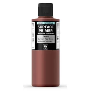 Paint primer VALLEJO Vallejo German Red Brown, ready-mixed base primer, 200 L, for metal/PVC/wood