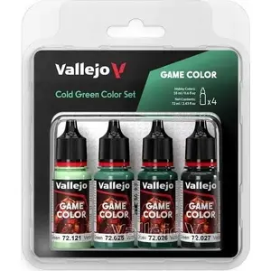 Akrila krāsu komplekts VALLEJO Game Color 72.383 Cold Green — 4 x 18 ml