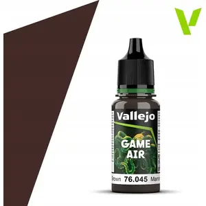 Krāsa VALLEJO Game Air Charred Brown, pudelīte 18 ml