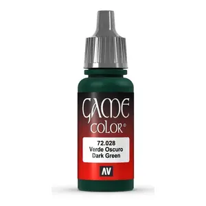 Akrila krāsa pudelītē VALLEJO 72.028 Dark Green 17 ml