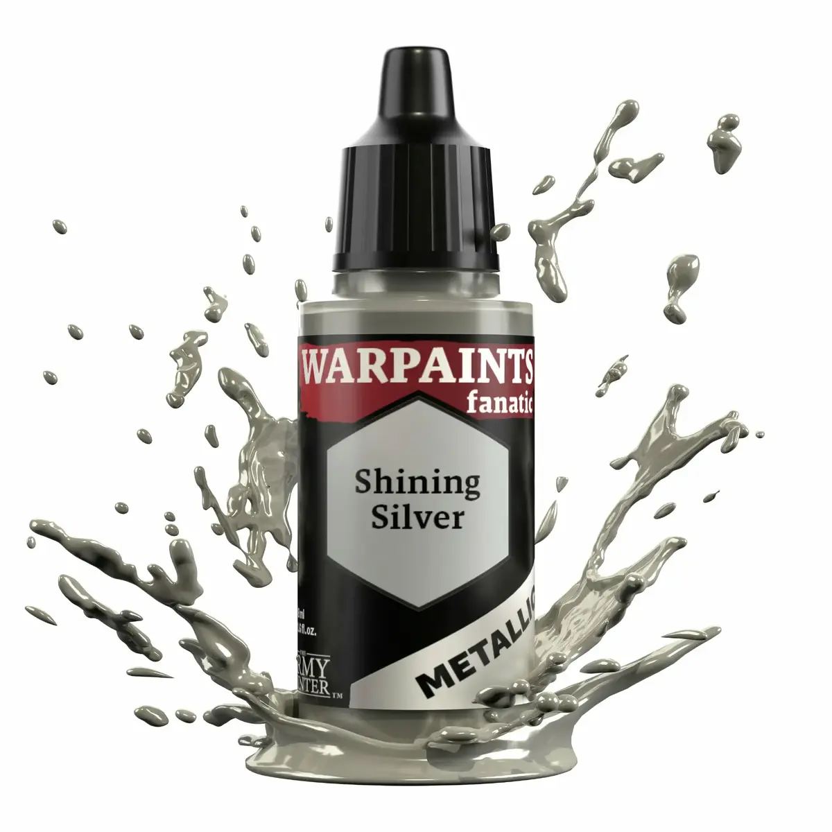 Army Painter Warpaints Fanatic Metallic Shining Silver krāsa Photo 2