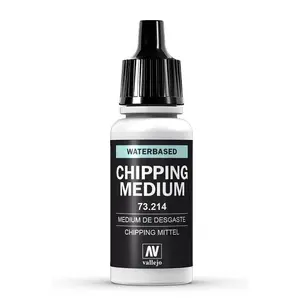 Chipping Medium paint effect, VALLEJO — 17 ml plastic bottle, transparent finish
