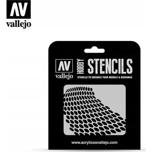 Stencil VALLEJO Distorted Honeycomb – painting/street art stencil template
