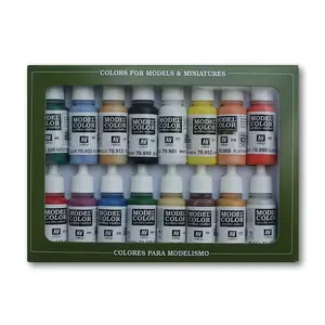 Akriļa krāsu komplekts VALLEJO Basic Colors USA, 17 ml pudelītes, kastē