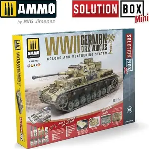 Paint Set VALLEJO Solution Box Mini 19 — WWII German D.A.K. Vehicles colors and weathering system