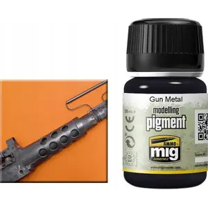 Paint Pigment Vallejo Ammo Modelling Pigment Gun Metal 35 ml