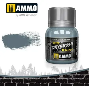 Krāsa: VALLEJO Ammo DIO Drybrush Basalt Grey