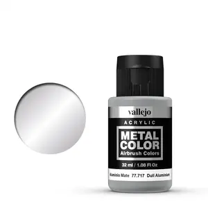 Акриловая краска в бутылочке VALLEJO 77.717 Dull Aluminium (серый), 32 мл