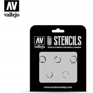 Stencil set VALLEJO Stencils - Drum Oil Markings (model 2022355)