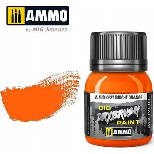 Krāsa VALLEJO DIO Drybrush Bright Orange — akrila drybrush krāsa modeļiem un miniatūrām