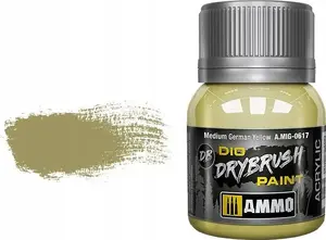 Krāsa Vallejo Ammo DIO Drybrush — Medium German Yellow (2018653)