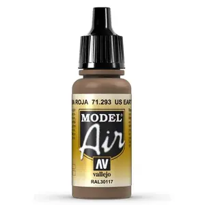 Akrila krāsa pudelītē VALLEJO 71.293 Brown (US Earth Red), 17 ml