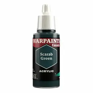 Akrila krāsa Army Painter Warpaints Fanatic Scarab Green — 18 ml šķidra krāsa modeļiem
