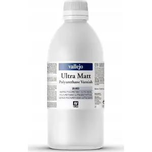 Varnish VALLEJO Ultra Matt Polyurethane Varnish 500 ml — brush-on protective finish