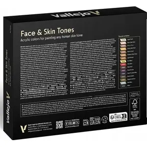 Krāsu komplekts VALLEJO Model Color 70.258 — Sejas un ādas toņi figūru krāsošanai, 16 x 18 ml