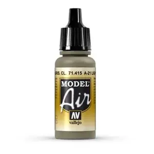 Akrila krāsa VALLEJO 71.415 brūna flakons A-21 Light Greyish Brown 17 ml