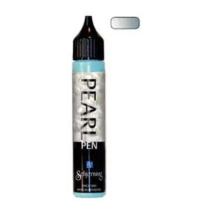Krāsu pildspalva Artequipment Schjerning Pearl Pen 28 ml — pelēka, šķidrā tekstilmāla, mazgājama līdz 40 °C