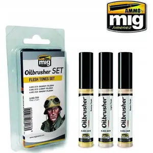 Krāsu komplekts VALLEJO Vallejo Ammo Oilbrusher Set - Flesh Tones Set