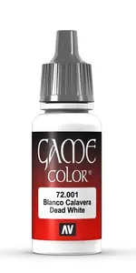 Akrila krāsa VALLEJO Dead White 17 ml pudelīte — krāsa Dead White