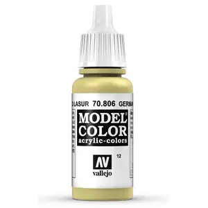 Akrila krāsa VALLEJO 70.806 17 ml Dzeltena (German Yellow) pudelītē