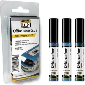 Paint Set VALLEJO Ammo Oilbrusher Set — Blue Patinas Set