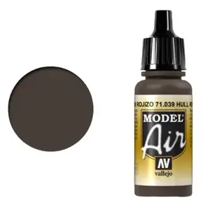 Akryla modeļu krāsa VALLEJO Model Air Hull Red, brūna, pudelīte 17 ml