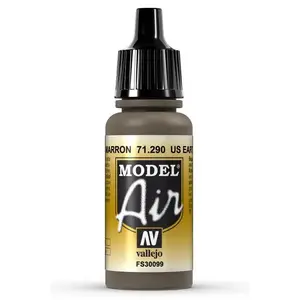 Acrylic paint VALLEJO 71.290 Brown, 17 ml bottle, FS30099