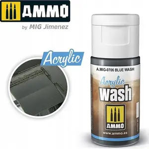 Acrylic Wash VALLEJO Vallejo Ammo Blue Wash (2018696) krāsa mēroga modeļiem un miniatūrām