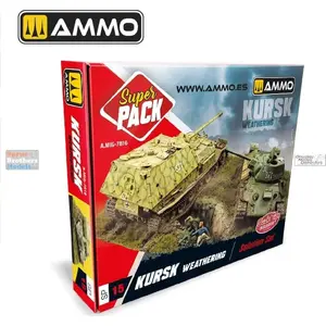 Weathering pigment set Ammo Super Pack Kursk — pigments and powders for scale model aging