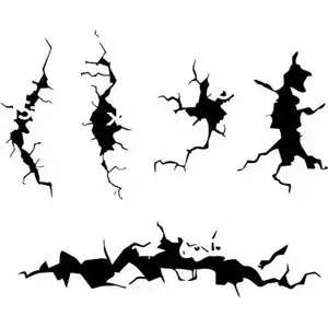 Stencil set VALLEJO Stencils - Cracked Wall for scale models and dioramas
