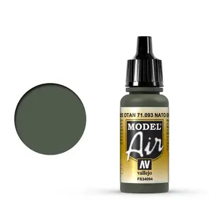 Akrila krāsa VALLEJO 71.093 NATO Green 17 ml pudelīte