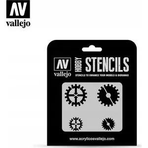 Stencils VALLEJO ST-SF001 — gear markings template set for scale models and miniatures