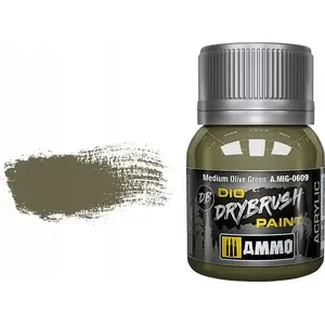 Краска: VALLEJO Ammo DIO Drybrush Medium Olive Green