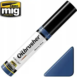 Krāsa VALLEJO Oilbrusher Marine Blue 10 ml — akrilu eļļas bāzes krāsa modeļiem