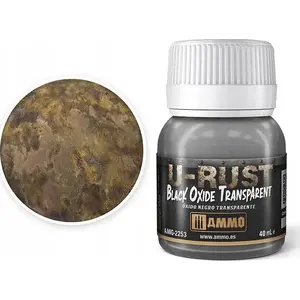 Paint Vallejo Ammo U-Rust Black Oxide Transparent 40 ml – weathering pigment for rust effects