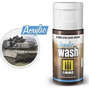 Akryla mazgāšanas līdzeklis VALLEJO Ammo Dark Wash – tonējošs risinājums miniaturām un modeļiem