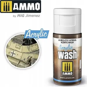 Akryla mazgāšanas krāsa VALLEJO Vallejo Ammo Afrika Korps Wash mēroga modeļiem un miniatūrām