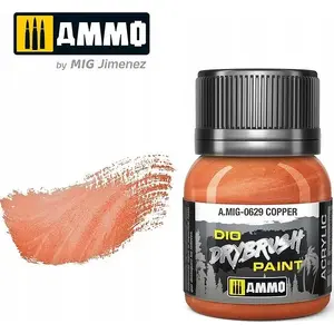 Paint Vallejo Ammo DIO Drybrush Copper — metallic drybrush paint for miniatures and dioramas